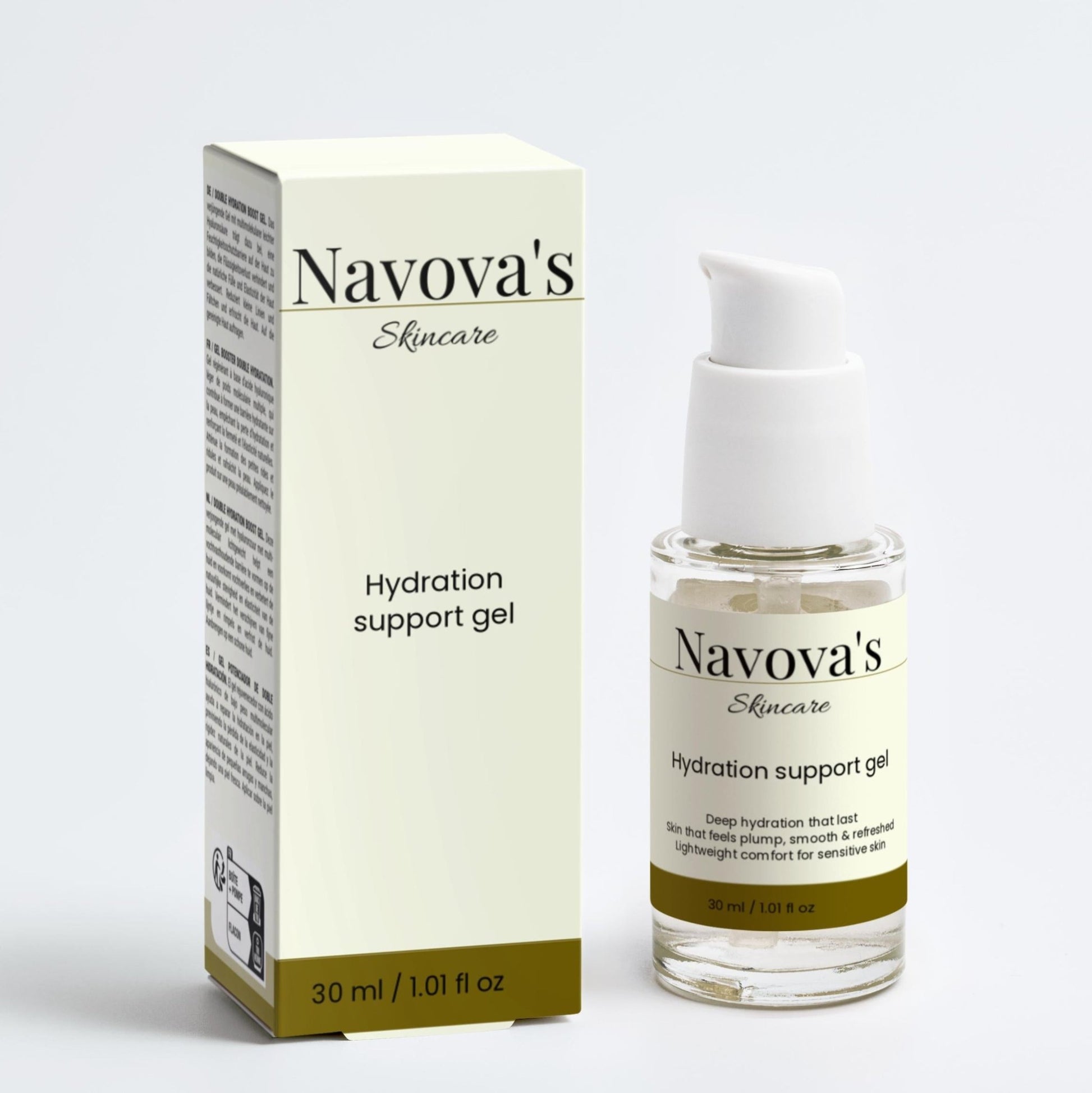 Navova’s Skincare | Hydration Support Gel – Multi - Weight HA & Skin Comfort - Navova